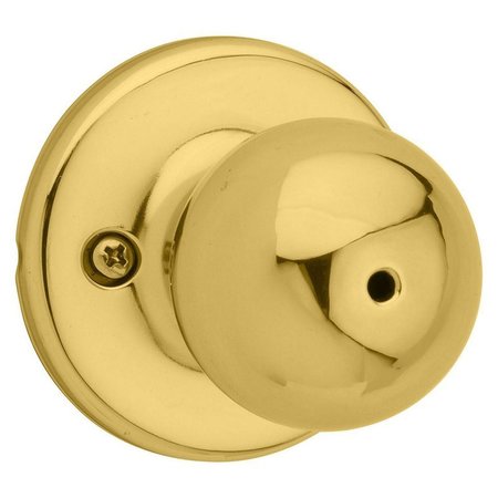 KWIKSET Polo Polished Brass Privacy Knob Right or Left Handed 93001-873